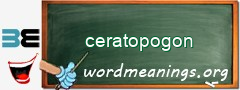 WordMeaning blackboard for ceratopogon